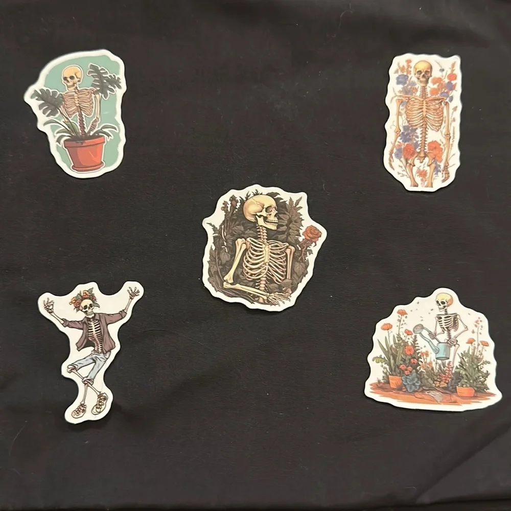 Floral skull stickers/decals